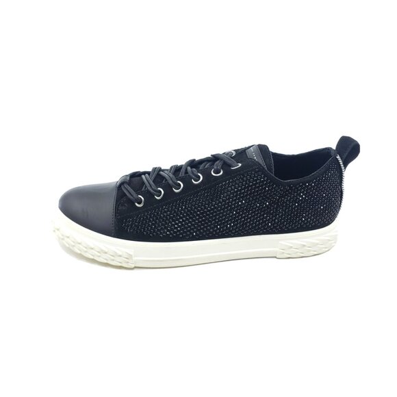 Giuseppe Zanotti May London Black Crystal Low Top Sneakers EUR 47/US 14